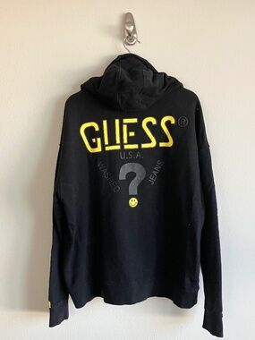 Chinatown Market x Guess Black Smiley Hoodie  Size Large